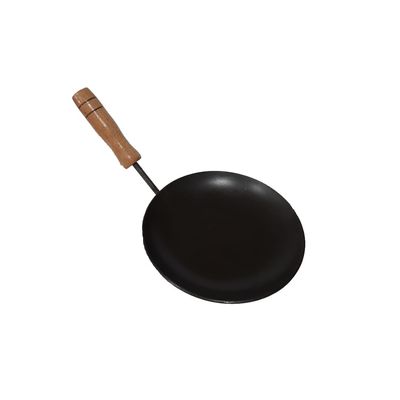 Chapa Disco Arado Frita Ovo Chapa de Aço Cabo Madeira 17cm