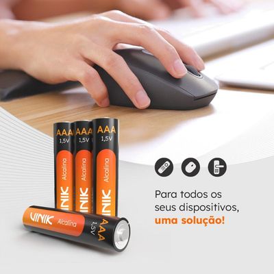 Pilha Alcalina AAA C/8 1.5V - VP3AB8A
