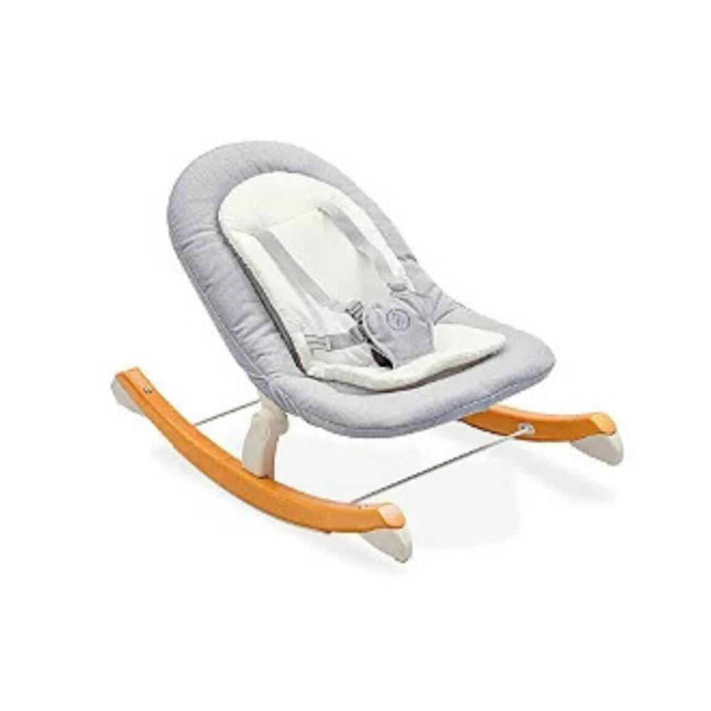 Cadeira de Descanso Bouncer Eternity Cinza Mescla e Branco - Singular Baby