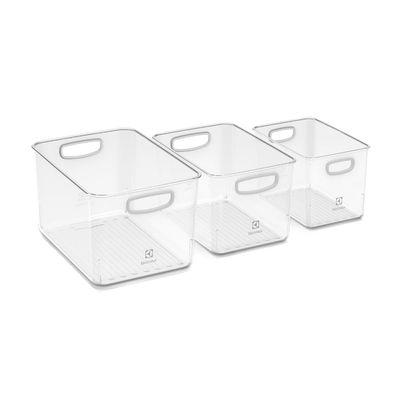 Kit Caixas Organizadoras Electrolux Experience 14,4 Litros Modular Não se aplica