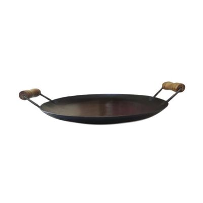 Chapa Disco Arado Chapa de Aço Alça Madeira 27cm