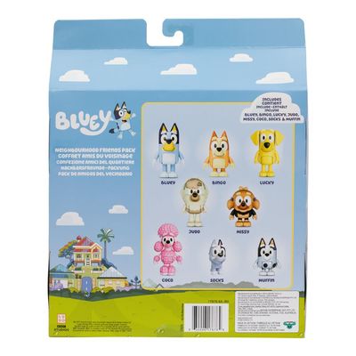 Bluey - Kit com 8 personagens colecionáveis 6cm - Friends Pack