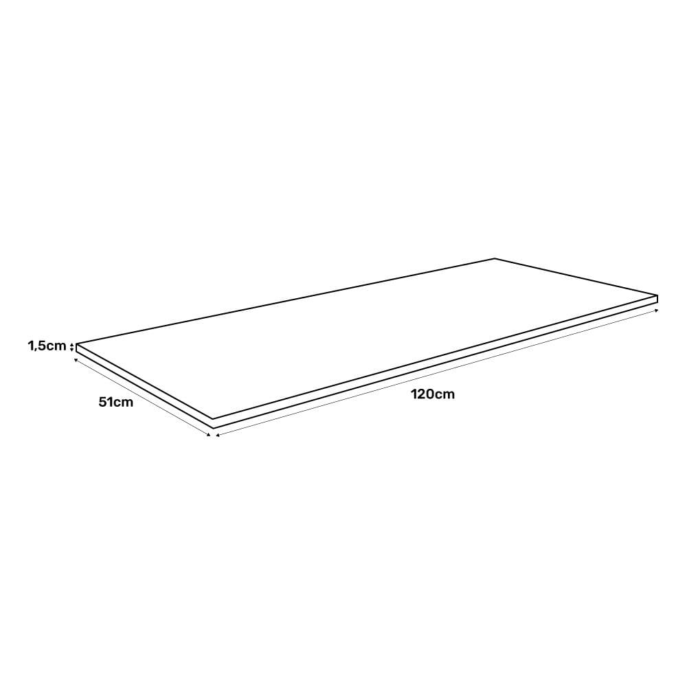 Tampo Balcão Gabinete de Cozinha 120cm MDP Branco - Desk Design