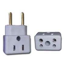 Adaptador De Tomada Universal 110V 220V 5A 10A 15A 16A 20A Tipo Benjamim = Aceita Pino Padrão 10A E Aceita Pino Padrão 1