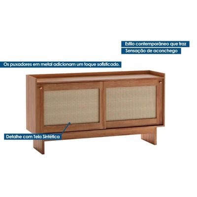 Buffet de Sala Jantar Átria 1295 c/ 2 Portas Preto - Carraro