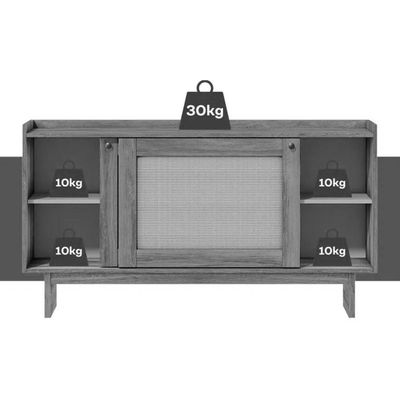 Buffet de Sala Jantar Átria 1295 c/ 2 Portas Preto - Carraro
