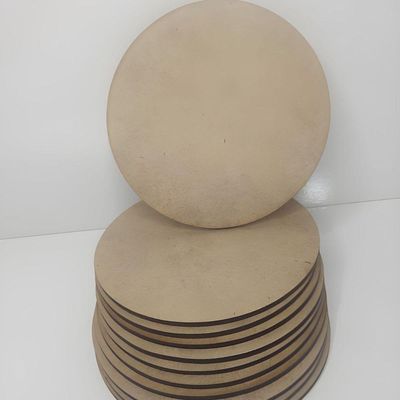 Kit 100 Discos 5cm Mdf Cru Bolacha