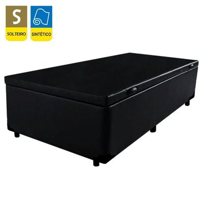 Cama Box Baú Solteiro Sintético Sereneprime Preto 88x188x44