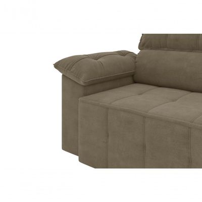 Sofá Santiago 2,20m Retrátil/reclinável Suede Capuccino - Xflex Sofás