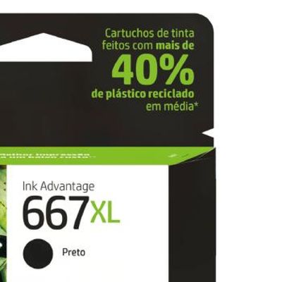 Cartucho de Tinta HP 667XL Preto - 3YM81AB