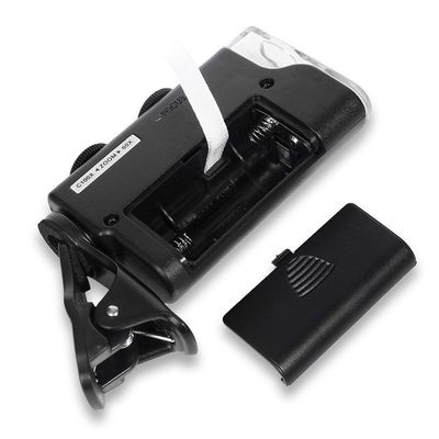 Microscópio Lupa Aumento 100x Celular Luz Uv E Branca