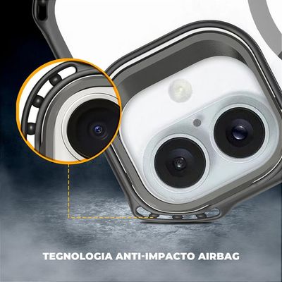 Capa para iPhone 16 - MagSafe AirBag Preta - Gshield