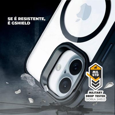 Capa para iPhone 16 - MagSafe AirBag Preta - Gshield