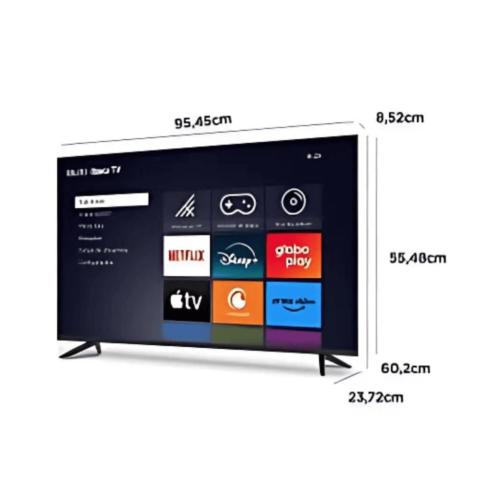 Smart TV Multilaser TL056M HD LED 43" Sistema Roku