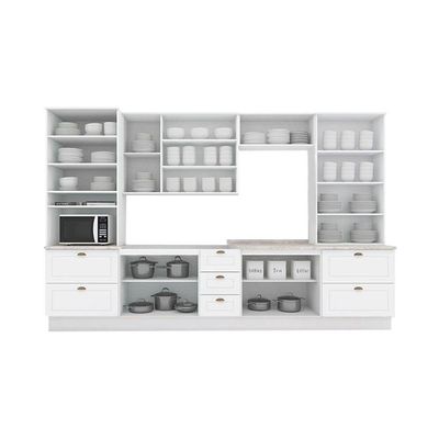 Cozinha Completa 7 Peças Americana 2 Aéreos 2 Balcões 2 Paneleiros 1 Complemento C5p66 Branco