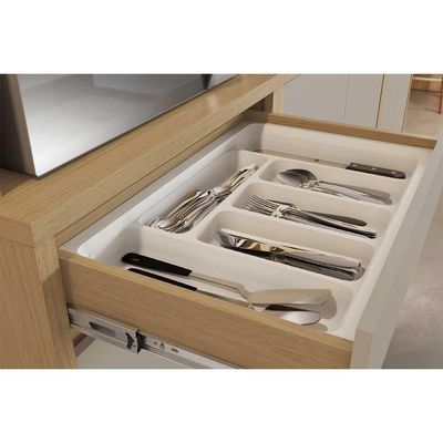 Gabinete De Cozinha Modulado Balcão Com Tampo Condessa Com 2 Portas E 1 Gaveta 80cm Carvalho Cinza
