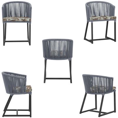 Mesa Com 4 Cadeiras E Noronha Estofado 6 Trama Original Prata