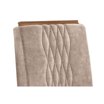 Kit 4 Cadeiras Sala Jantar Lia 4 Un Cedro Suede Lunar