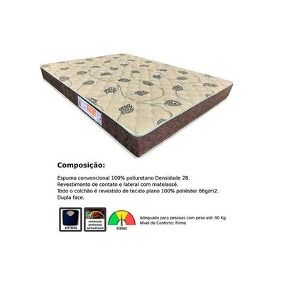 Colchão Viúva Espuma D28 Comfortpedic Line (128x188x17) - Orthoflex