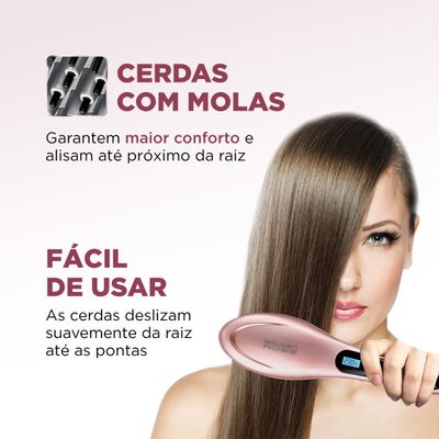 Escova Alisadora Mondial Golden Rose EA-02 Bivolt