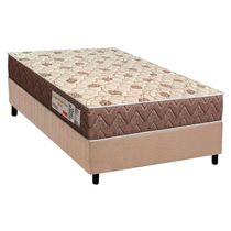 Cama Box Solteiro: Colchão Espuma D33 Orthoflex Comfortpedic + Base Crc Suede Clean (88x188)