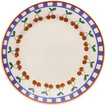 Jogo Pratos Raso Jantar 12 Pessoas 12 Peças Jardim Cerejas 26cm