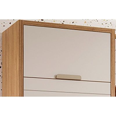 Kit Cozinha Modulada 5 Peças Eloise 2 Aéreos + 2 Balcões + 1 Torre Quente C5p178 Freijó Off White