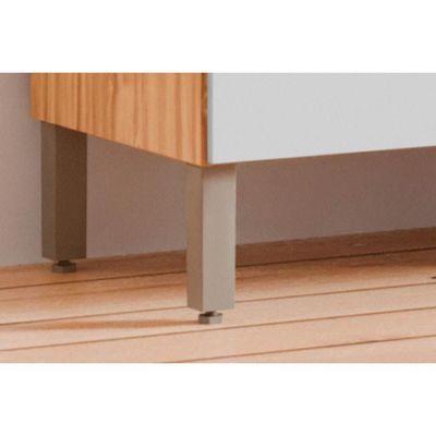 Cozinha Compacta Kit Moscato Com 6 Portas E 1 Gaveta 197x151cm Amendoa Off White Ronipa