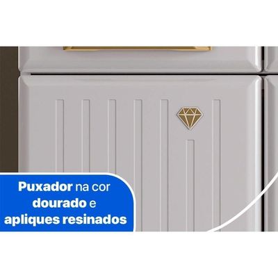 Módulo Cozinha Nicioli Loá Paneleiro Diamante Aço Com 6 Portas 70cm Branco-telasul