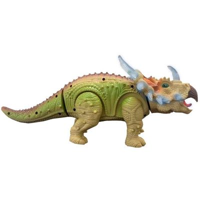 Dinossauro Elétrico Tricerátops Com Movimento Som E Luz Leds