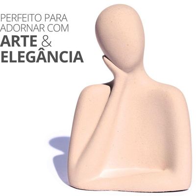 Estátua Artesanal Família Pai 9 Cm Em Cimento Cinza