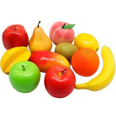 Kit Decoração Frutas Artificial Tamanho Real Em Isopor 11 Peças