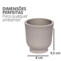Vaso Decorativo Garrafa Invertida Lisa 9,5cm Em Cimento Artesanal Cinza