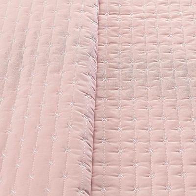 Cobre Leito Casal Padrão Verity 200 Fios Bordado 3 Peças Rosa