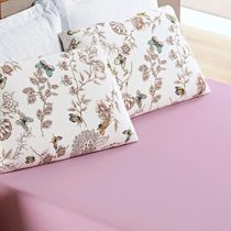 Jogo De Lençol King Quality Malha 100% Algodão 3 Peças Cor Butterfly Rosa