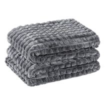 Cobertor Queen Willow Manta Flannel Ultrasoft Gris