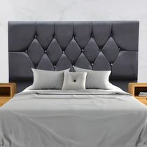 Cabeceira Cama Box Estofada Queen Size 160 Cm Suede Madri Cinza Escuro