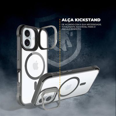 Capa para iPhone 16 Pro - MagSafe AirBag Preta - Gshield