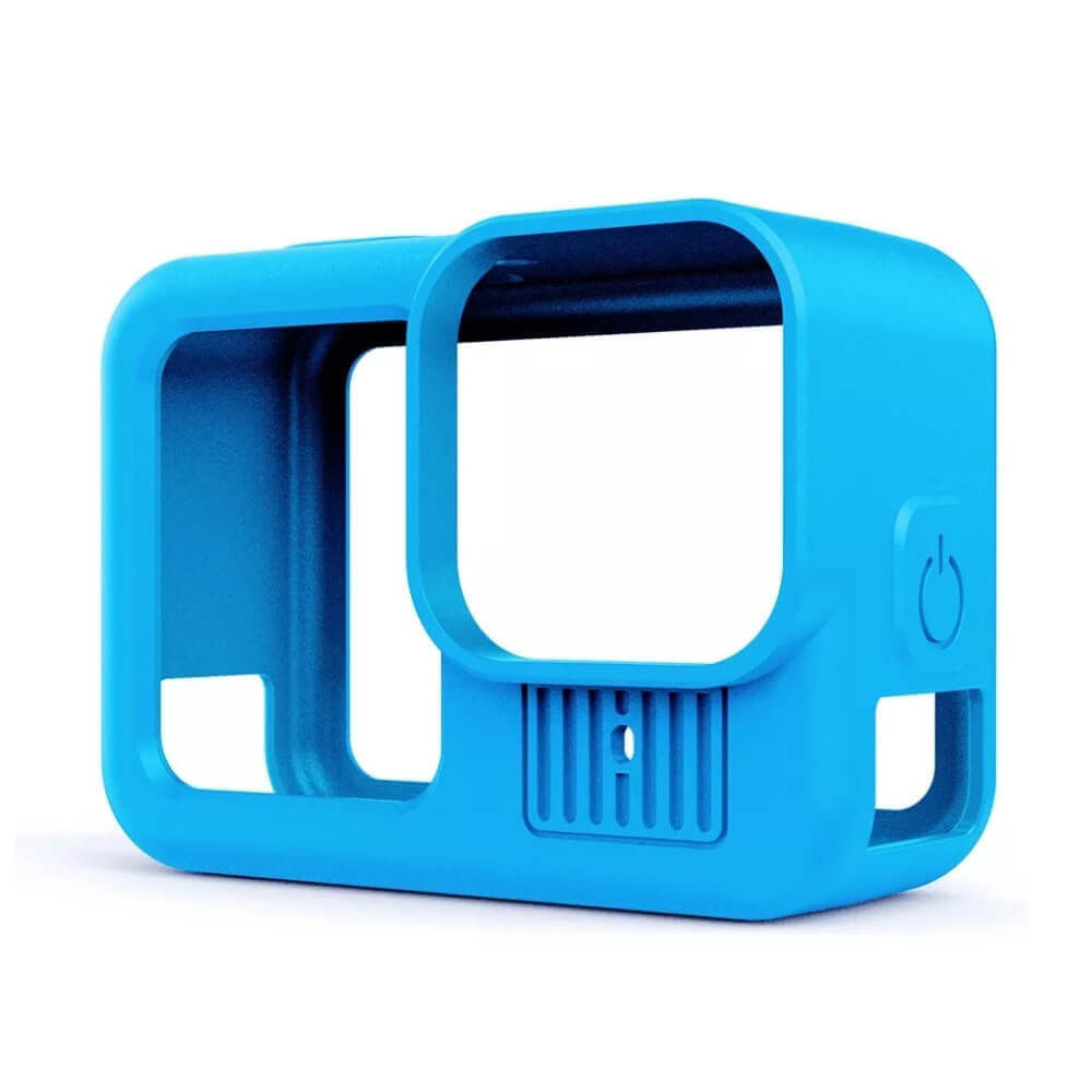 Capa de Silicone para GoPro Hero 13 + Tampa para Lente + Películas Cor: Azul