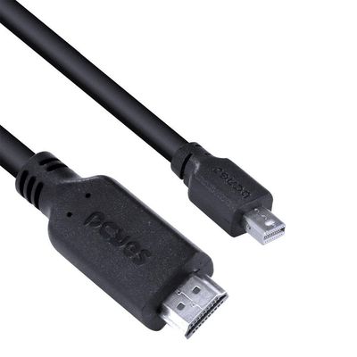 Cabo Mini Displayport Macho Para Hdmi 2.0 Macho 2 Metros - P