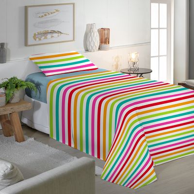 Jogo de Cama Infantil 150 Fios Fiori Solteiro  - Luiza (7757)