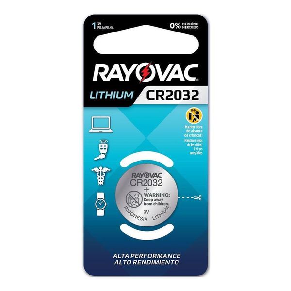 Bateria De Lithium 3V Blister Com 1 Cr2032