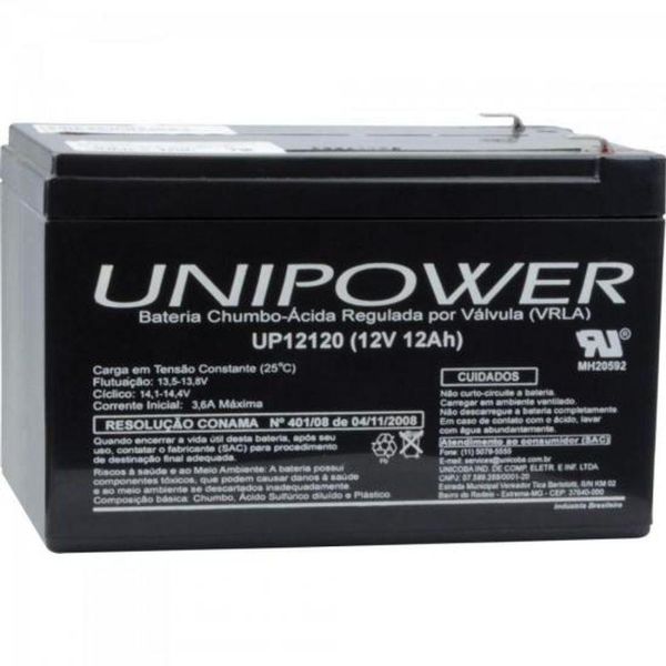 Bateria Estacionária Selada 12V/12A Vrla Up12120 Unipower