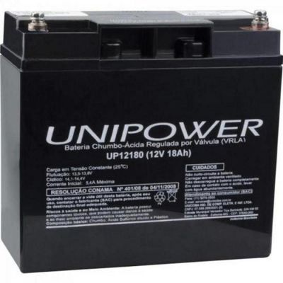 Bateria Estacionária Selada 12V/18A Vrla Up12180 Unipower