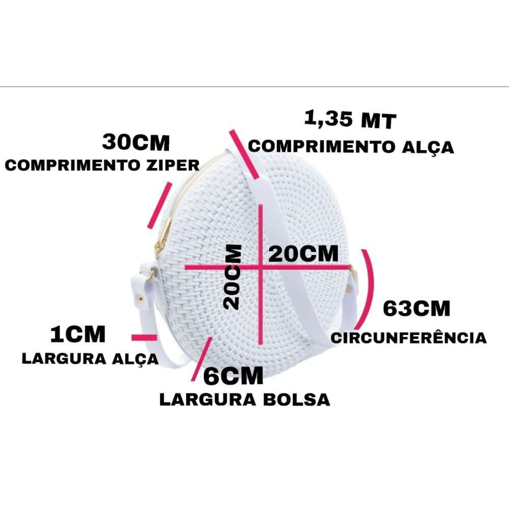 Bolsa Redonda Feminina Moda Fashion Casual Alça Transversal Ziper Para Passeio Dia A Dia