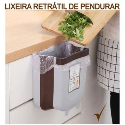 Lixeira Retratil Silicone Cesto Dobravel Multiuso