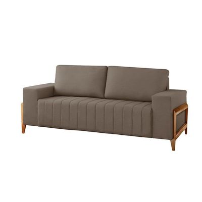 Sofá 2x3 Lugares Verona Meu Sofá Online B002 Veludo Capuccino