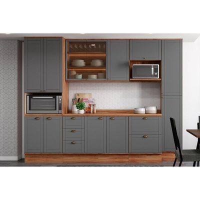 Paneleiro De Cozinha Modulado Bella 2617 Torre Quente Com 1 Forno 4 Portas 70cm Branco