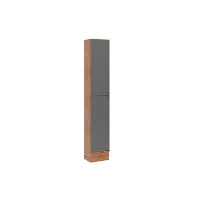 Paneleiro De Cozinha Modulado Bella 2614 2 Portas 40cm Nogal Cinza