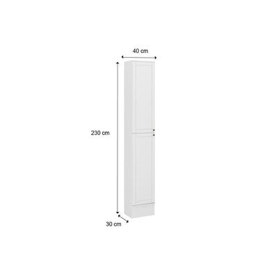 Paneleiro De Cozinha Modulado Bella 2614 2 Portas 40cm Nogal Cinza